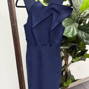 Roland Mouret Midnight Blue Midi Dress